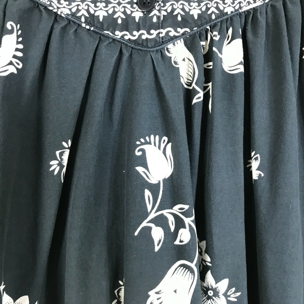 Vintage 90s Hawaiian House Dress Size‎ M Cotton Short Sleeve Womens Midi *Fading - Picture 4 of 7